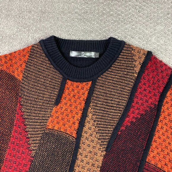 Vintage Leo Chevalier Sweater Men's Large Fits medium 3D Cosby Biggie Abstract - Picture 2 of 8